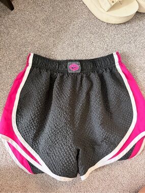 Nike Women’s Black and Hot Pink Athletic Shorts